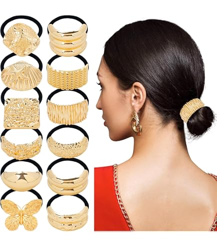 Amazon.com: Oribe Geometric Gold Plated Metal Pony : Beauty  display picture 1
