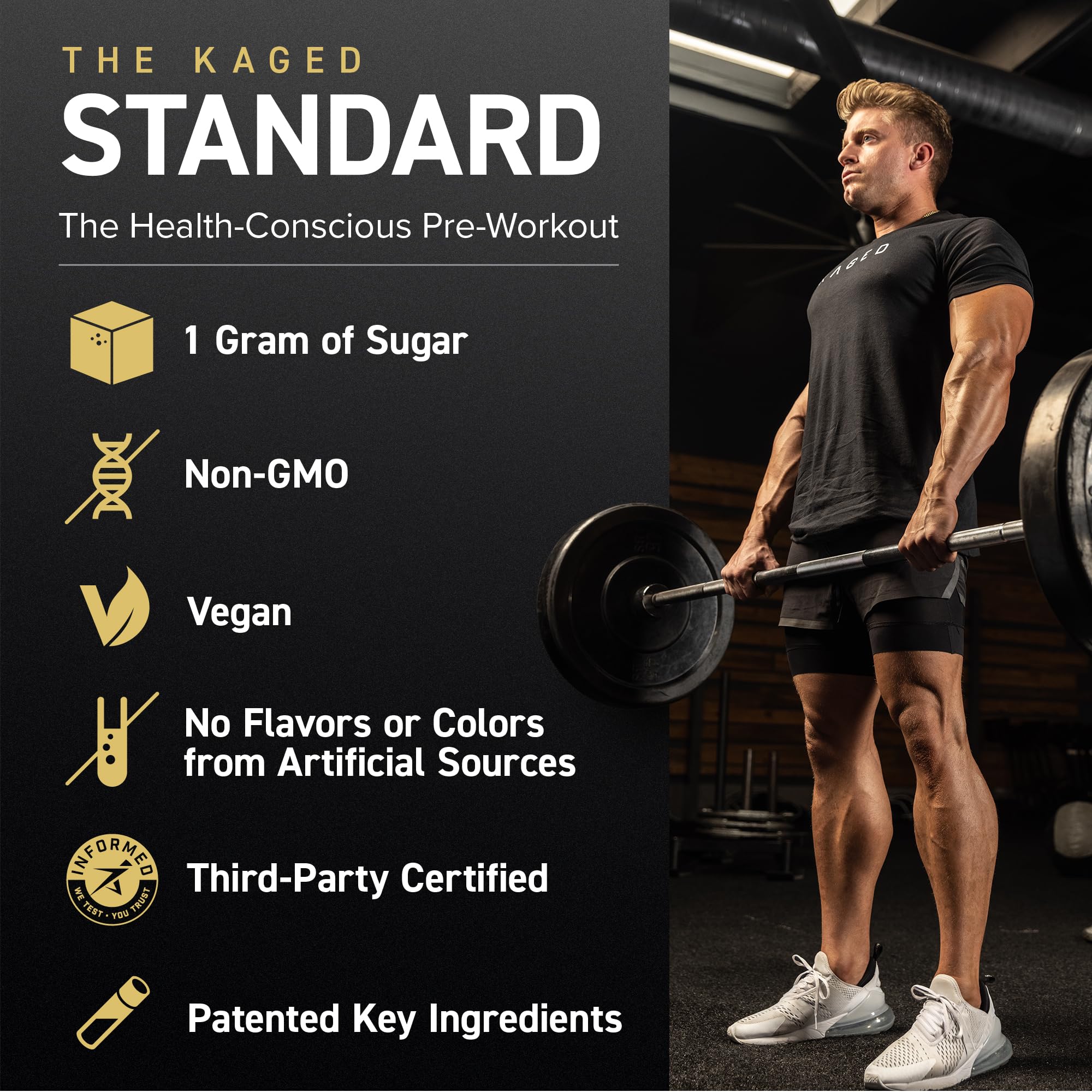 Kaged Pre Workout Elite Powder | Strawberry Lemonade | Pre-Workout with Creatine, Beta Alanine, L-Citrulline, BCAAs | 388 mg Organic Caffeine | Pre Supplements for Men & Women | 20 Servings