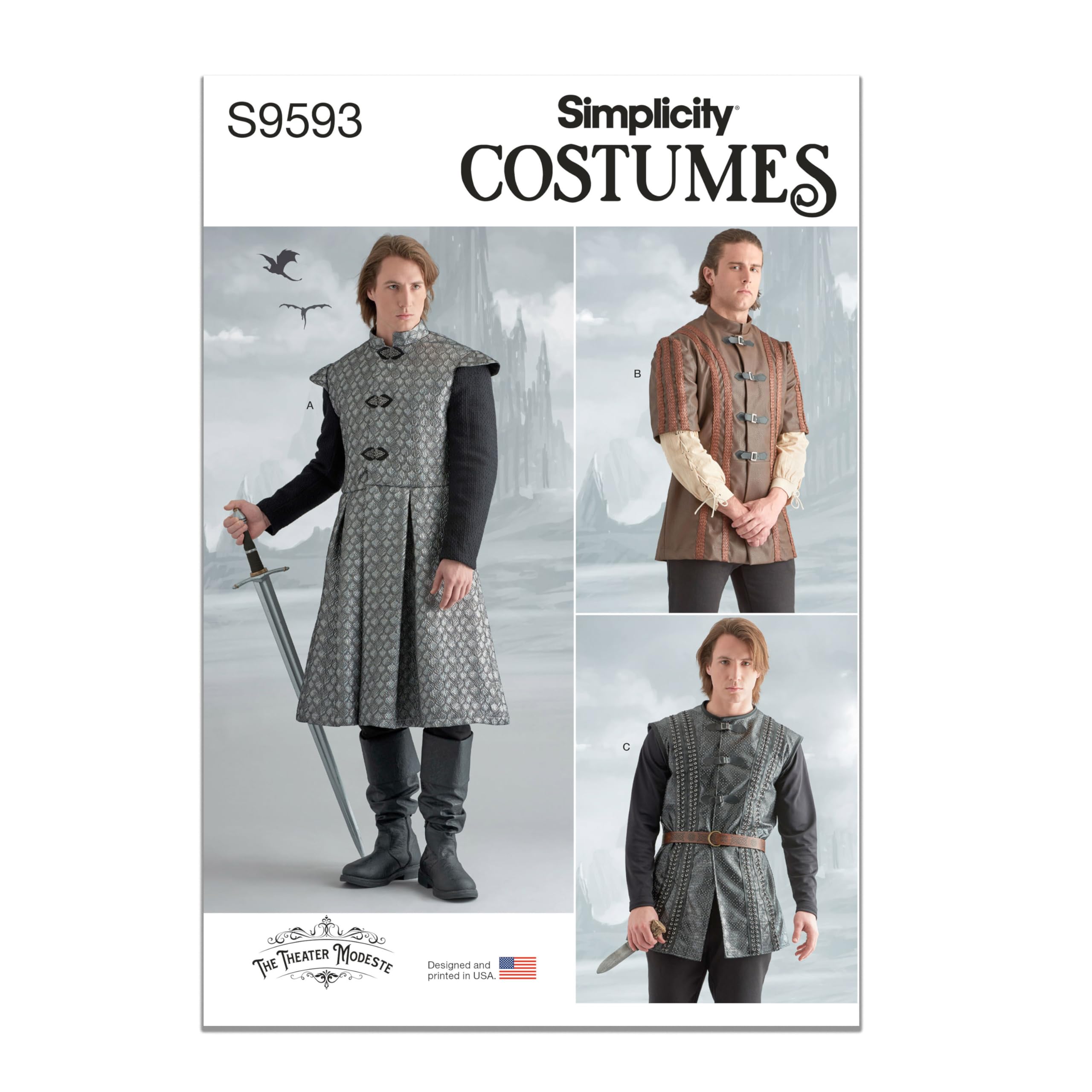 Simplicity SS9593AA Men/BOY Costume AA (38-40-42-44)
