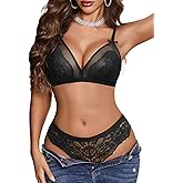 Avidlove Lingerie Set For Women Sexy Lingerie 2 Piece Lace Bra and Panty Sets Babydoll Outfits