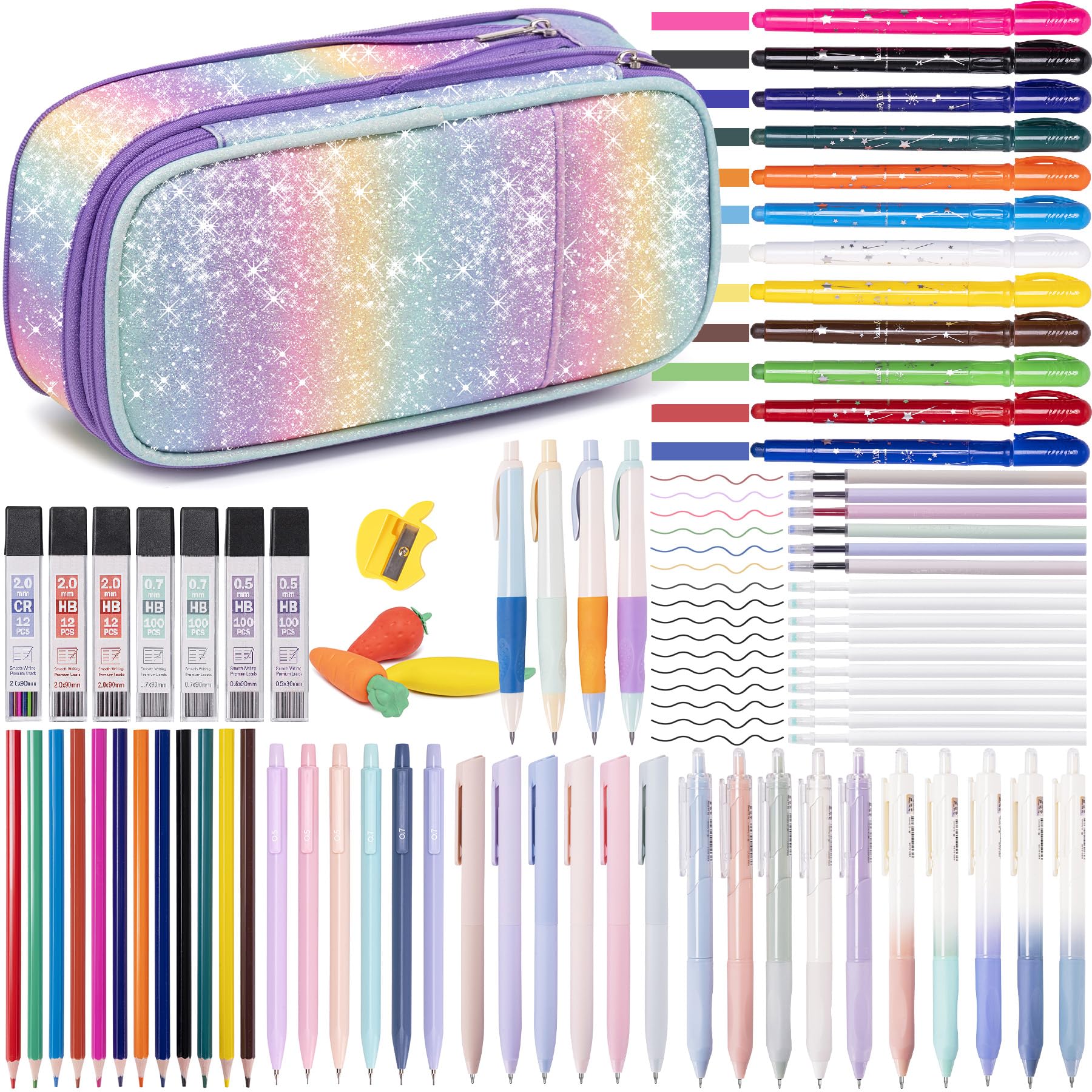 Photo 1 of ***Factory sealed***
Ebibag Unicorn Birthday Gifts for Girls Aesthetic School Supplies with Cute Pencil Case, Pastel Highlighters Gel Pens Mechanical Pencils Set Girls Stationery Set, Pencil Pouch with Supplies