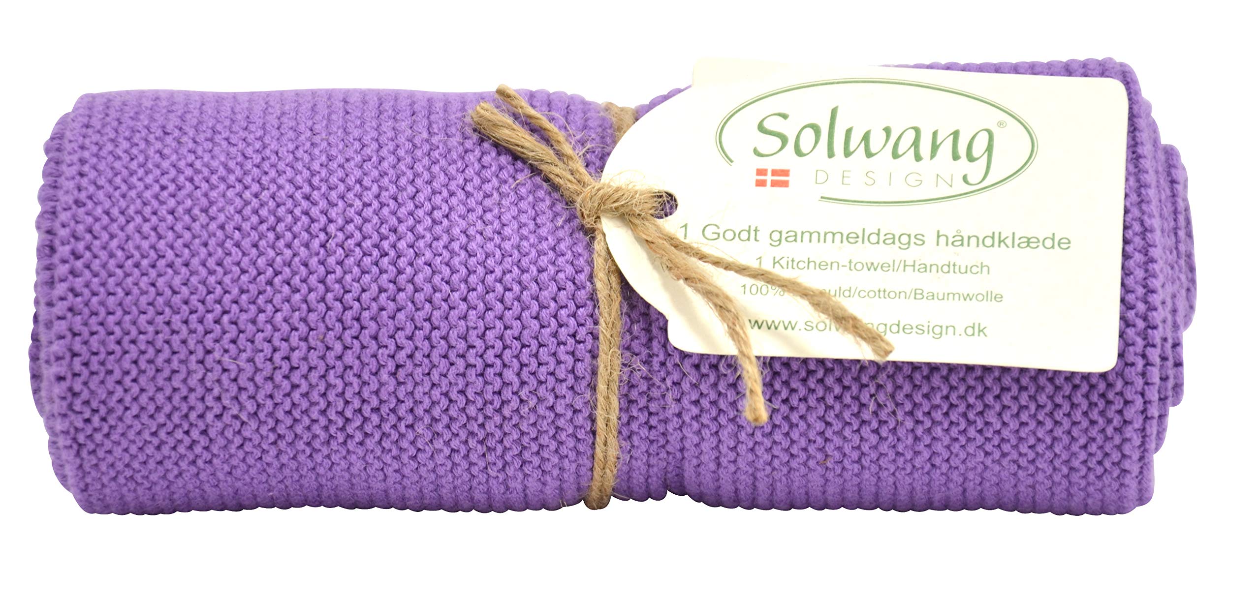 100% Oeko-tex Certified Cotton Danish Kitchen Hand Towel Made in India (Purple)