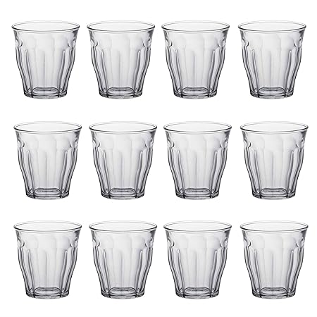 Duralex Picardie Trinkgläser - 130ml Tumblers für Wasser, Saft - Packung mit 12