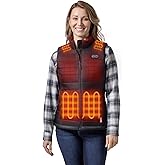 ORORO Women’s Heated Vest with 7 Heat Zones, Dual-Control Heating Vest with USB-C Rechargeable Battery