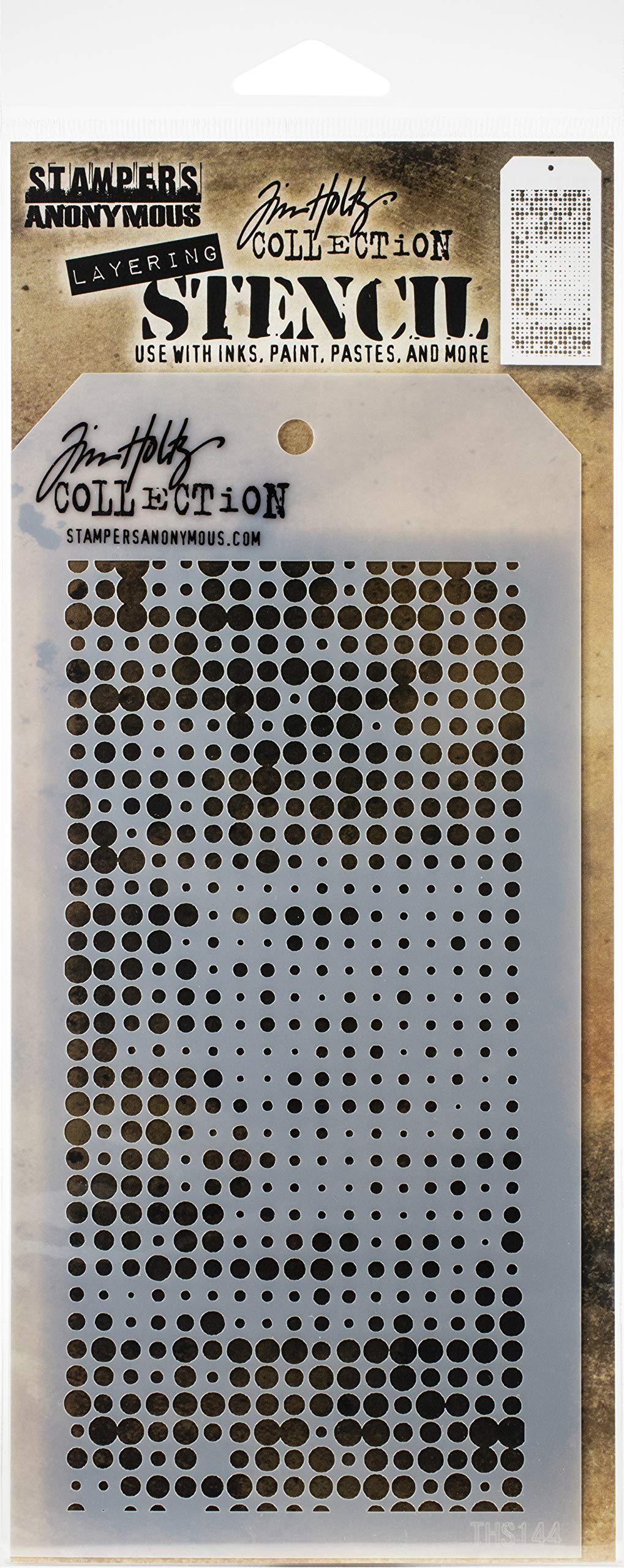 Tim Holtz - Stampers Anon Stencil, Halftone-Layered, One Size