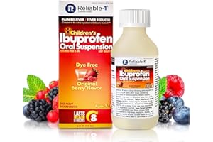 Reliable-1 Laboratories Children's Ibuprofen, Ages 2-11 (Berry Flavor) 100mg Per 5ml Pain Reliever & Fever Reducer