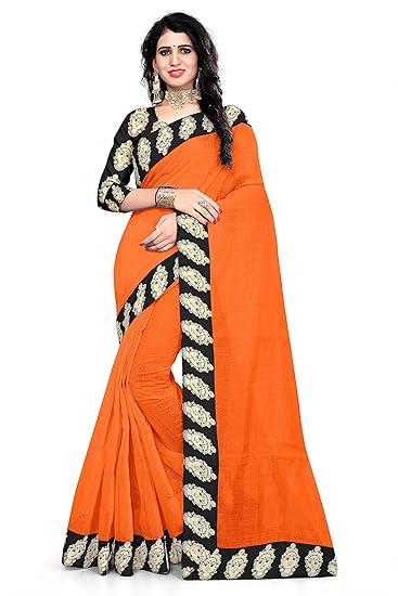Winza Designer Womens Silk Saree with Blouse (DEVI BORDERB)