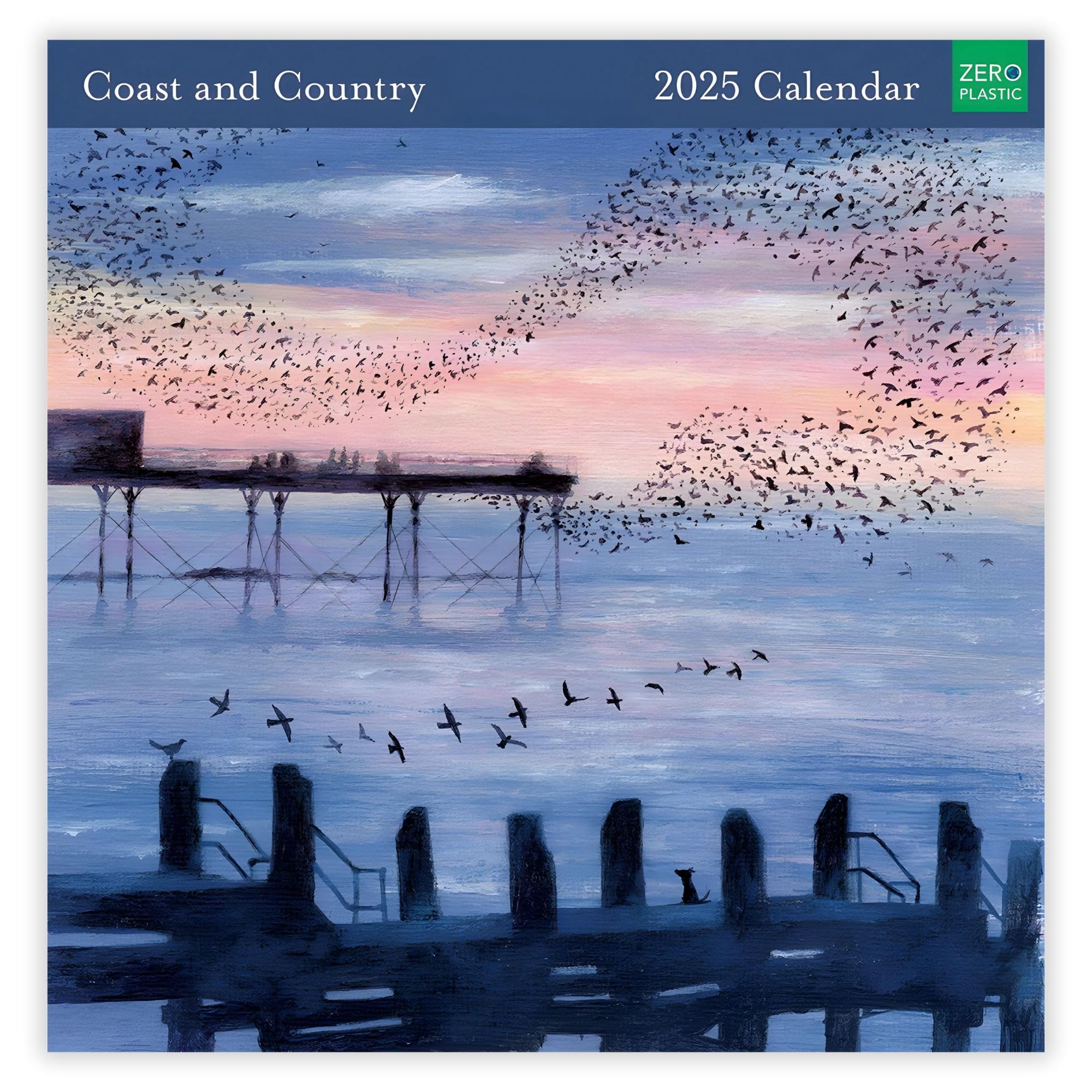 2025 Square Wall Calendar - Coast and Country - Lucy Grossmith Designs - Eco-Friendly - Made in the UK