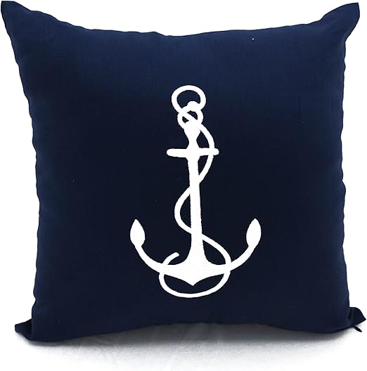 Amazon Com Kainkain Anchor Pillow Cover Nautical Sailing Decor