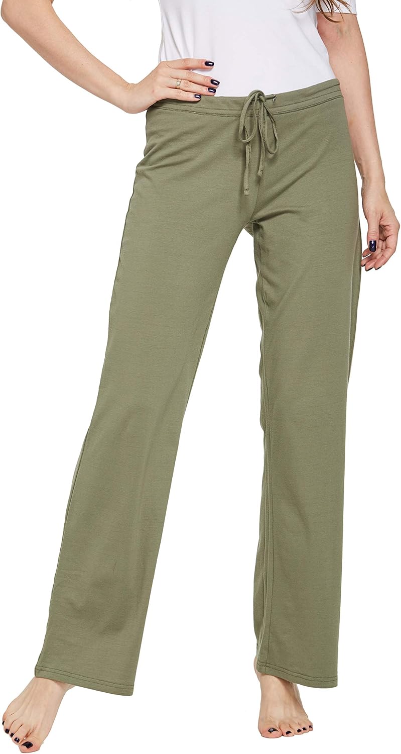 CYZ Womens Casual Stretch Cotton Pajama Pants Simple Lounge Pants