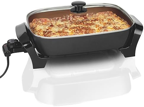 Hamilton Beach 38528R Deep Dish Durathon Ceramic Skillet