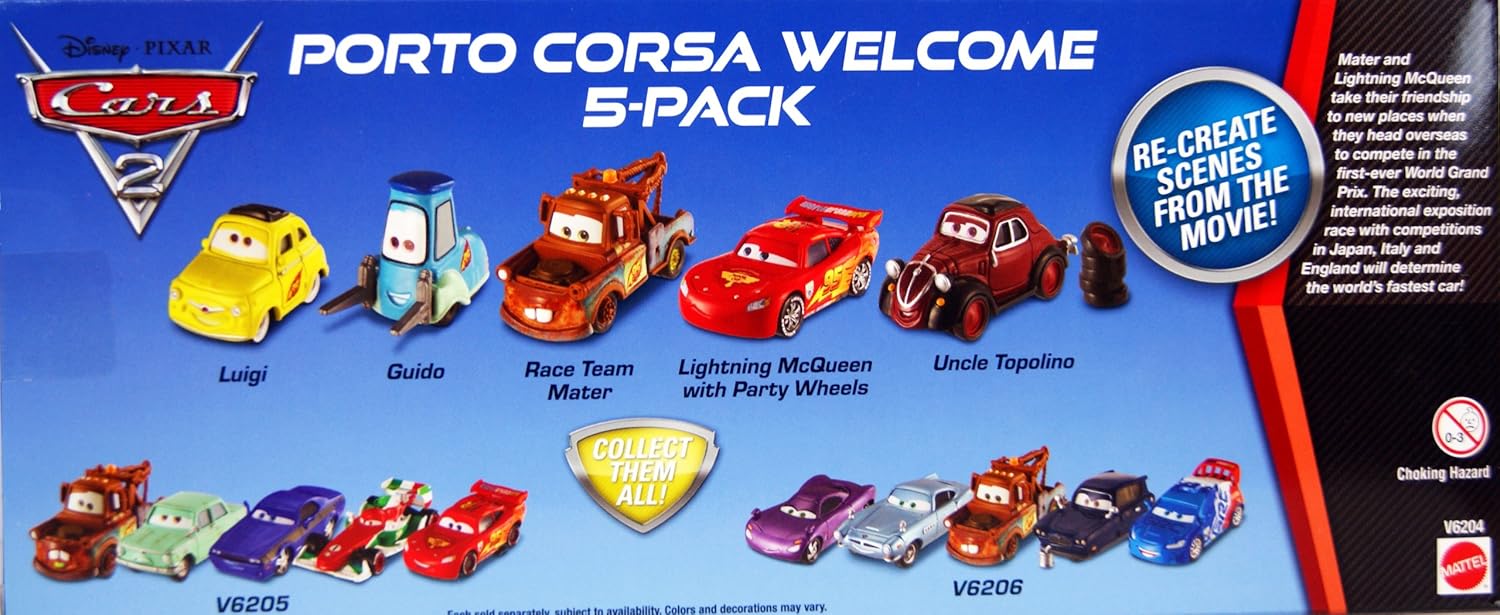 Disney Pixar Cars 2 Race Around The World 5 Pack Porto Corsa Welcome Amazon Co Uk Toys Games