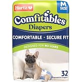 Hartz Disposable Dog Diapers, Size M 32 count, Comfortable &amp; Secure Fit, Easy to Put On