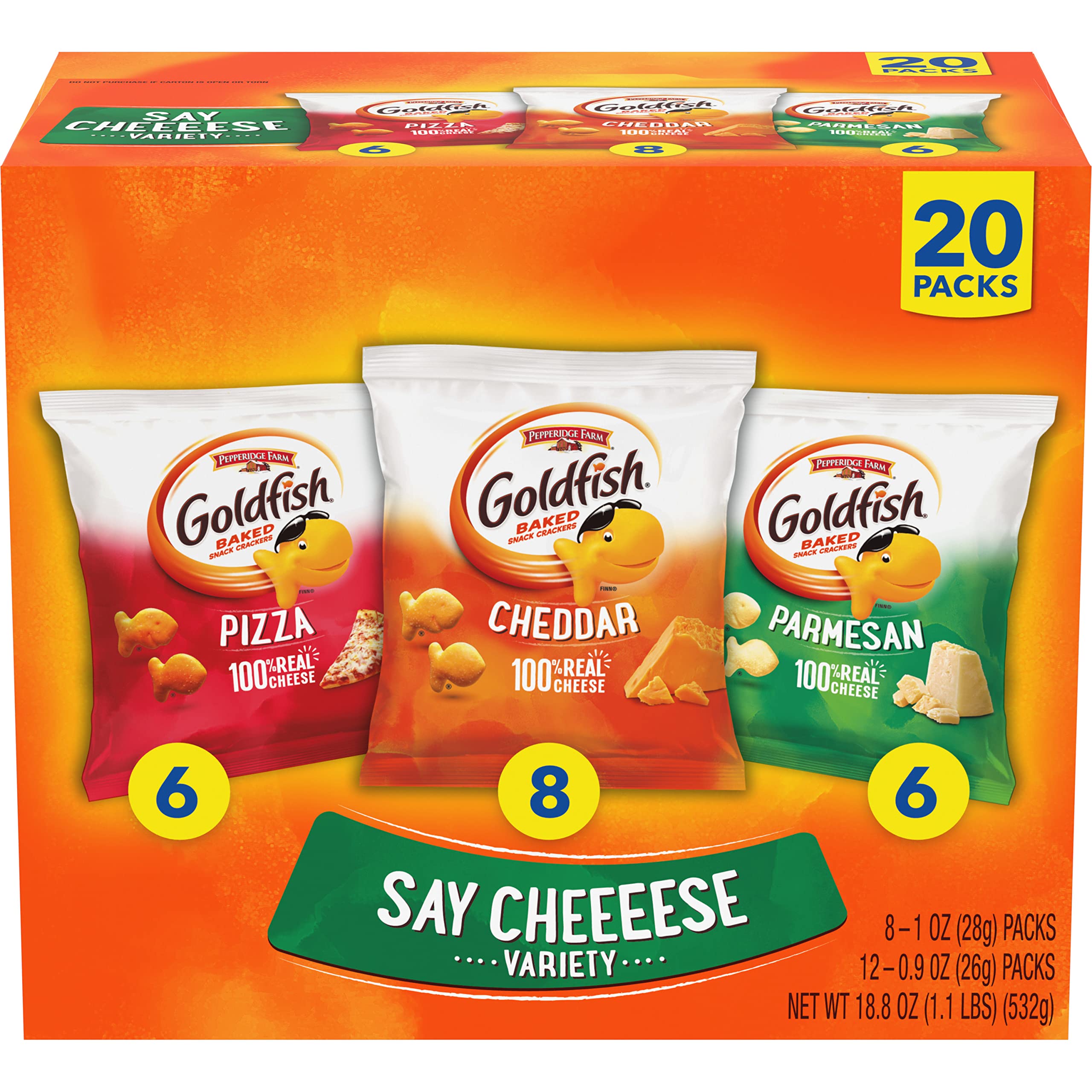 Goldfish Crackers Say Cheeeese Variety Pack with