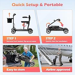 43lb Lightweight Mobility Scooter for Adults