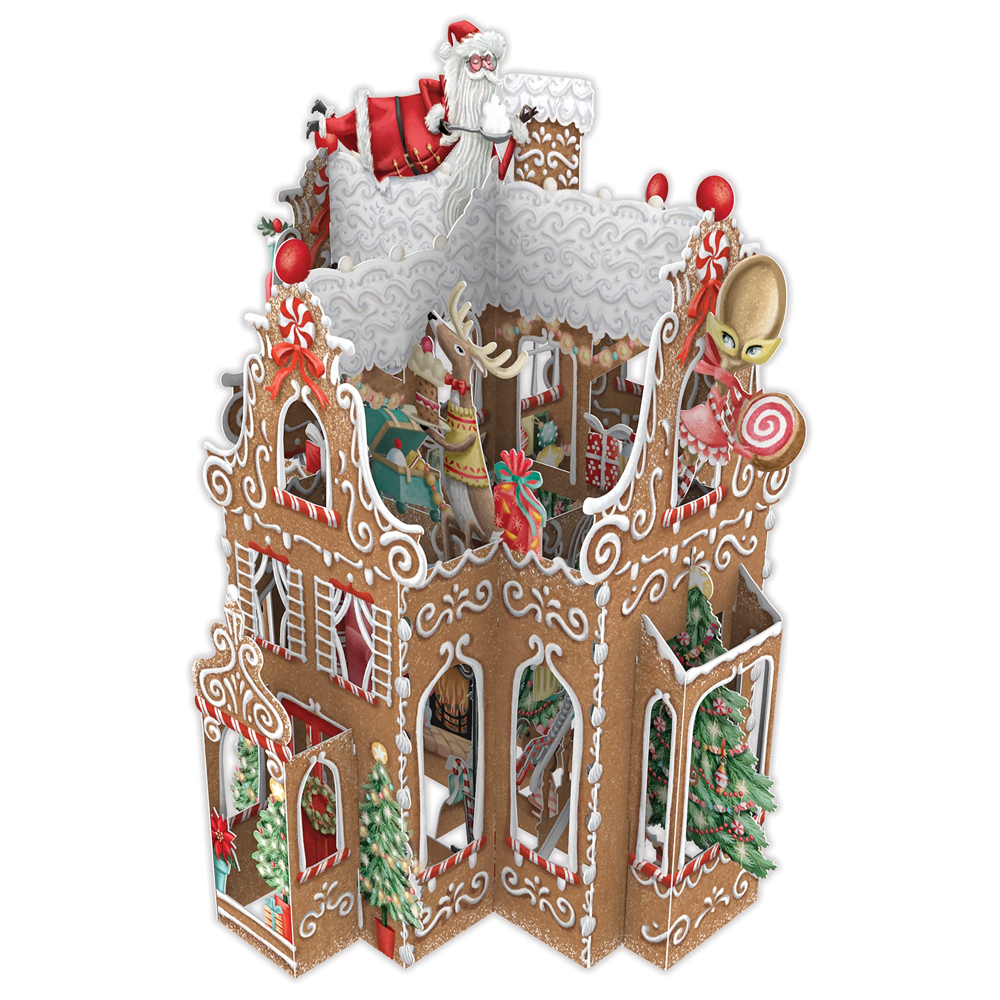 Gingerbread House 3D Pop Up Christmas Greetings Card