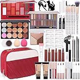 Makeup Kit For Women Girls, Makeup Set For Teens beginners, Full Makeup Kit With Everything Carrying Bag, Eyeshadow Palette, Foundation, Concealer, Lipstick, Brushes (14 & 20 Color eyeshaow Kit)