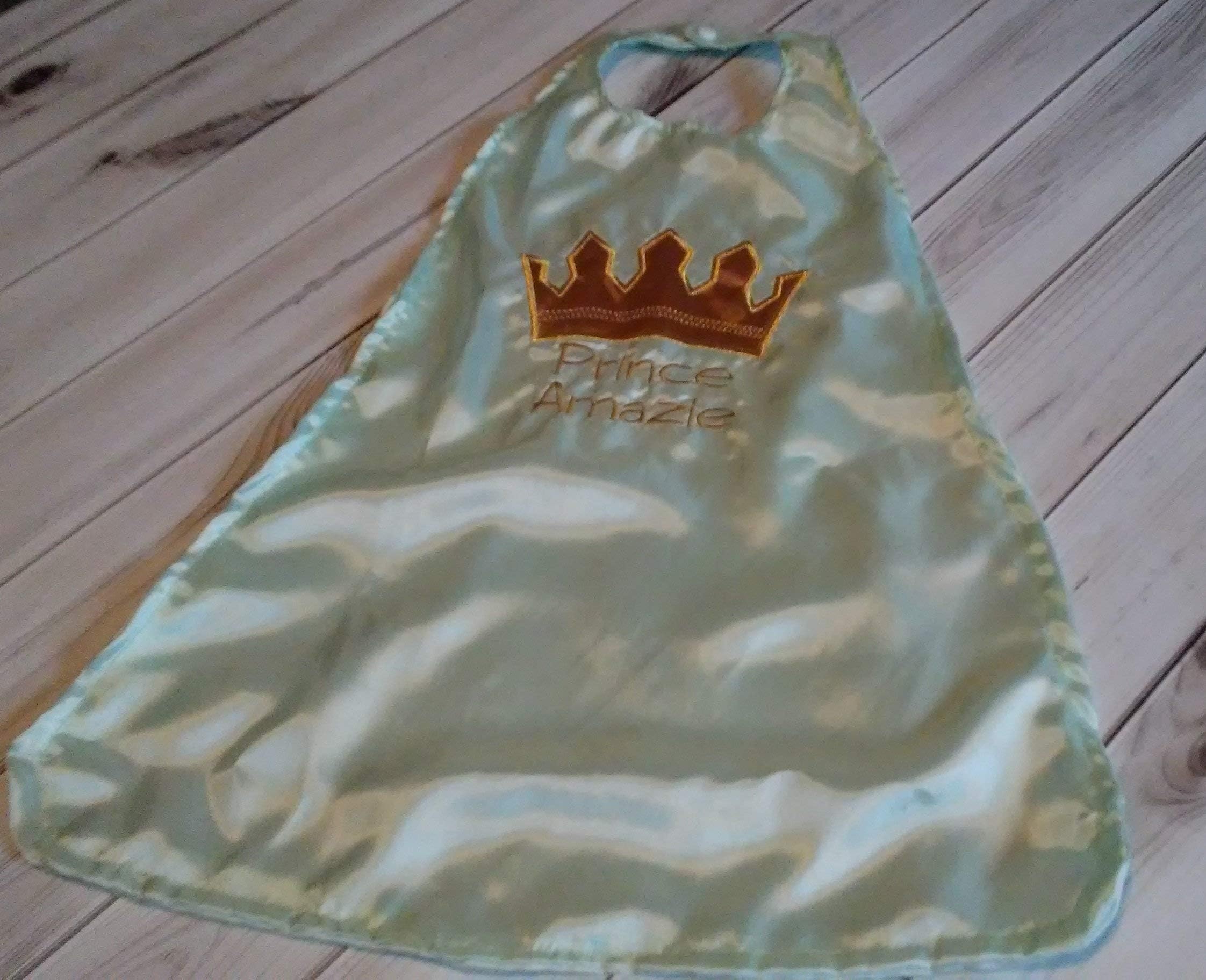 Baby Boy Smash Cake First Birthday Satin Prince King Crown Cape Mint Green & Gold