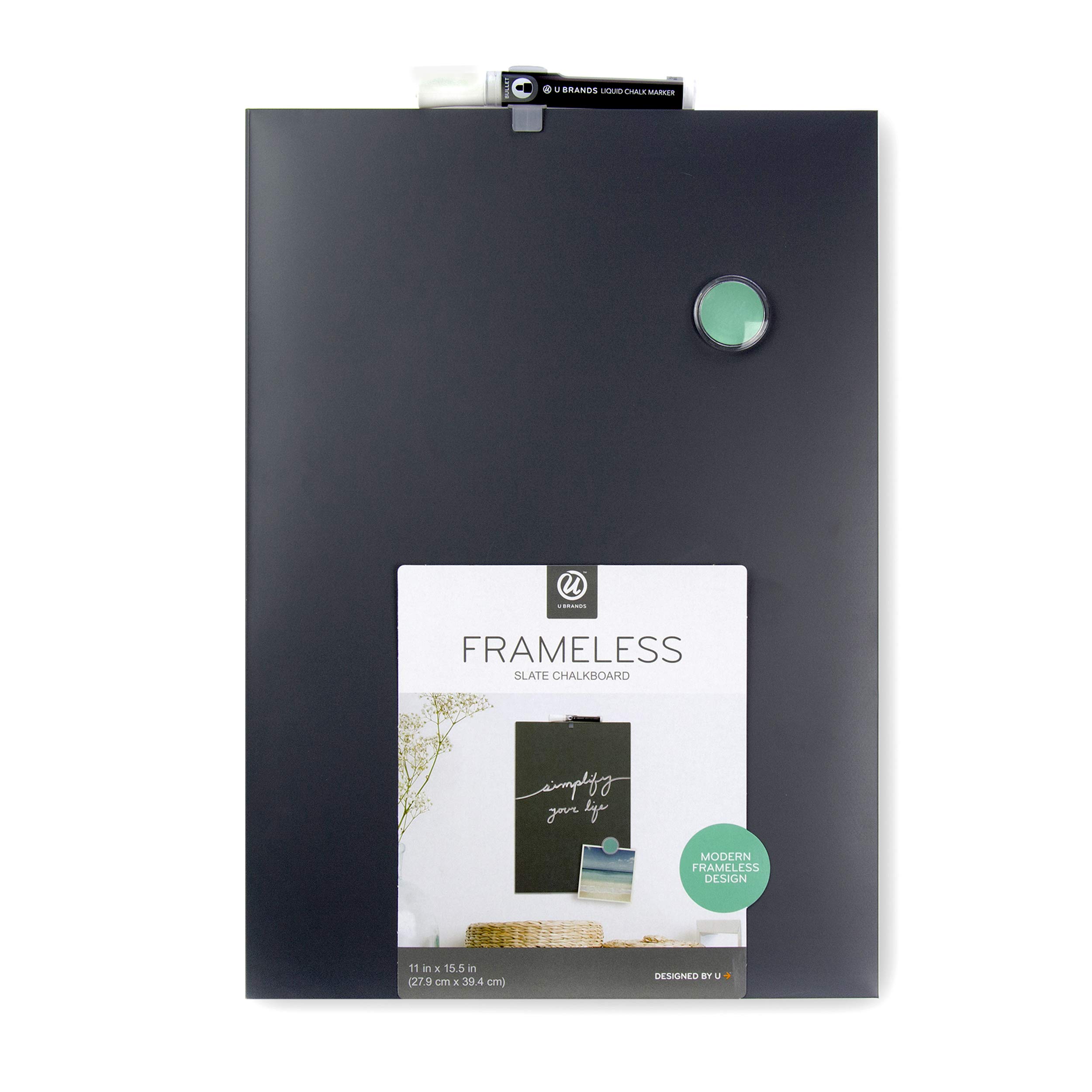 Photo 1 of *****PARTS ONLY*******U Brands Magnetic Chalkboard, 11"x15.5", Frameless, Premium Matte Surface, includes Marker and Magnet