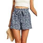 IWOLLENCE Womens Shorts with Pockets Summer Casual Shorts for Women Waist Casual Lightweight Adjustable Tie Knot Loose