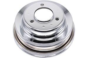 Chrome Crankshaft Pulley 3 Groove for Big Block Chevy 396 427 454 LWP Short Water Pump