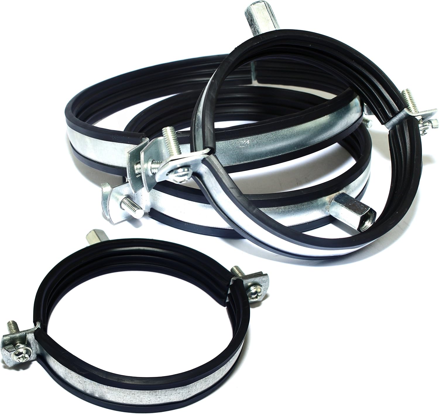 25 Colliers De Serrage En U 18 Mm - Acier Inoxydable 304, Avec Joint Caoutchouc - Pour Tuyaux, Câbles