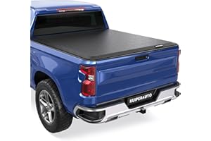 KUIPERAUTO 5.8FT Roll-Up Soft Vinyl Truck Bed Tonneau Cover Compatible for 2019-2025 Chevy Chevrolet Silverado/GMC Sierra 1500 (Excludes 2019 Classic Model) Fleetside On Top -69.6 Inch