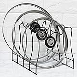 SimpleHouseware Kitchen Pot Lid Rack Holder Organizer, Bronze