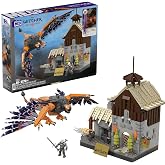 MEGA The Witcher Building Toys Set, Geralt&rsquo;s Griffin Hunt with 1170 Pieces, 1 Micro Action Figure and Accessories, Adult Collectible