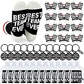 Shihanee 36 Pcs Best Team Ever Gifts Sets Sock and Keychain with Organza Bags Employee Appreciation Gifts for Women Men