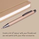 IF Bookaroo Pen soft touch gold coloured coating black ink view 2
