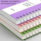 RETTACY A5 Notebook Wirebound 300 Pages 150 Sheets 100gsm Purple view 2