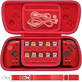 Aenllosi Hard Travel Case for Hori Nintendo Switch Split Pad Pro Handheld Controller-Red(Only Case)