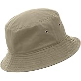Utmost Bucket Hat 100% Cotton & Denim Lightweight Packable Outdoor Summer Beach Fishing Sun Hat(S/M, 1pc Khaki)