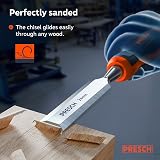 PRESCH Wood Chisel Set 6pc 6-38mm Professional Sharpened Striking Cap 25° Angle view 2