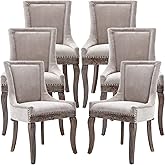 ODUSE-DAILY Dining Chairs Set of 6, Kitchen & Dining Room Chair, Fabric Upholstered Dinning Chairs, Wooden Dinning Chairs, Si