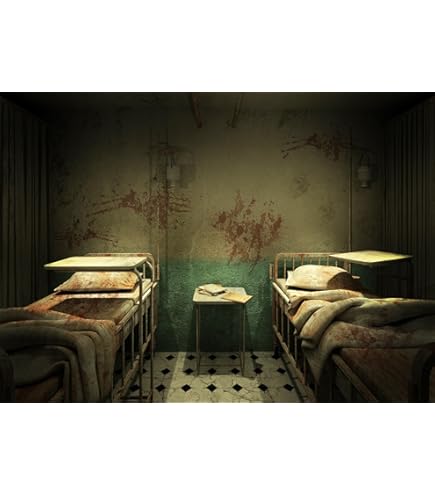 Amazon.com : CORFOTO Fabric Creepy Hospital Bloody Ward Room