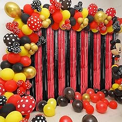 2 Pack Red and Black Foil Fringe Curtains Streamers