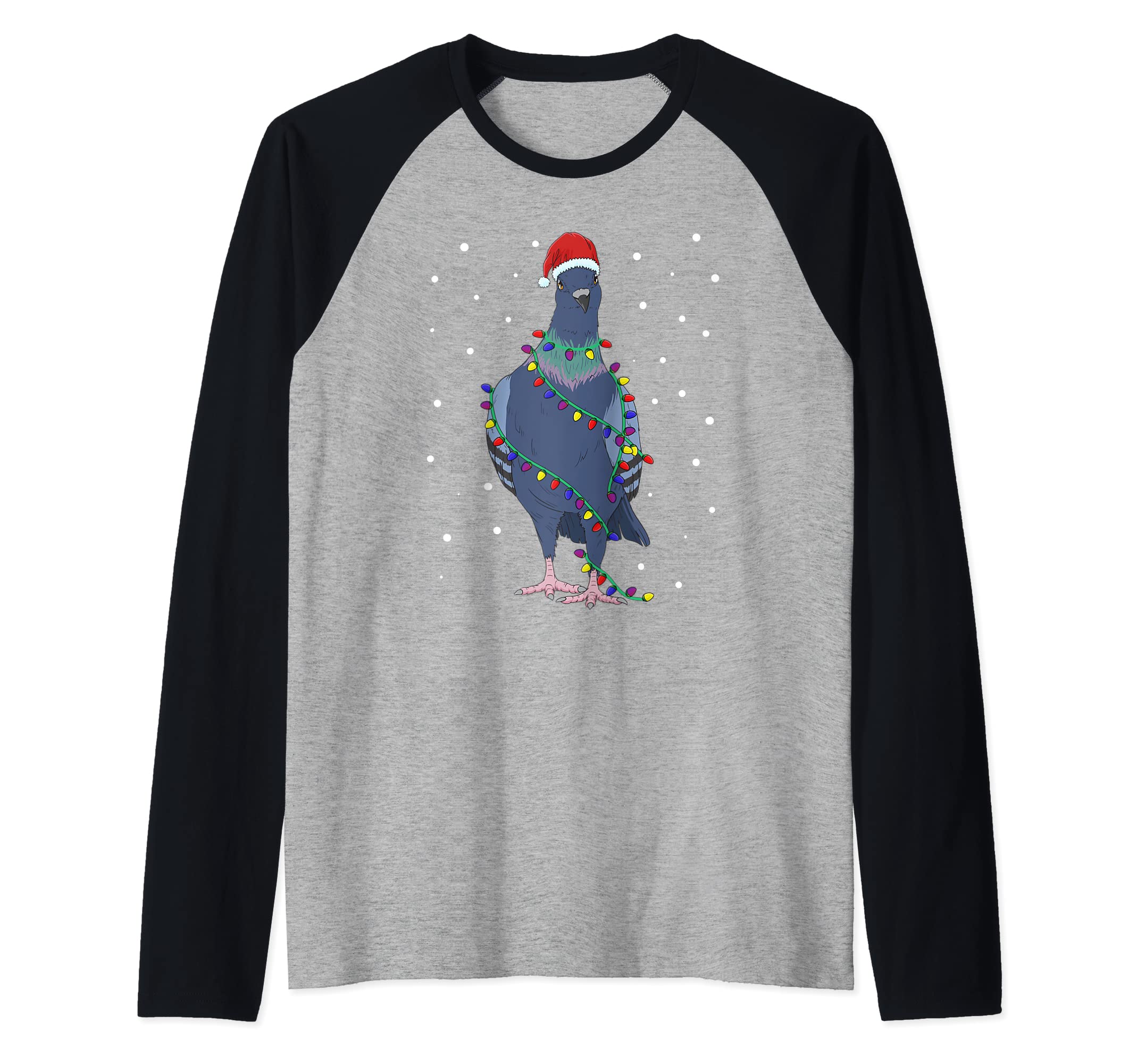 Pigeons Christmas Outfit Pigeon Breeder Christmas Raglan Baseball Tee