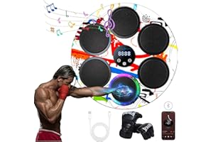 AMAS Beauty Music Boxing Machine with Boxing Gloves，Boxing Machine Wall Mounted Music, Smart Bluetooth Boxing Equipment, Workout Punching Equipment for Home, Indoor and Gym. (Palette)