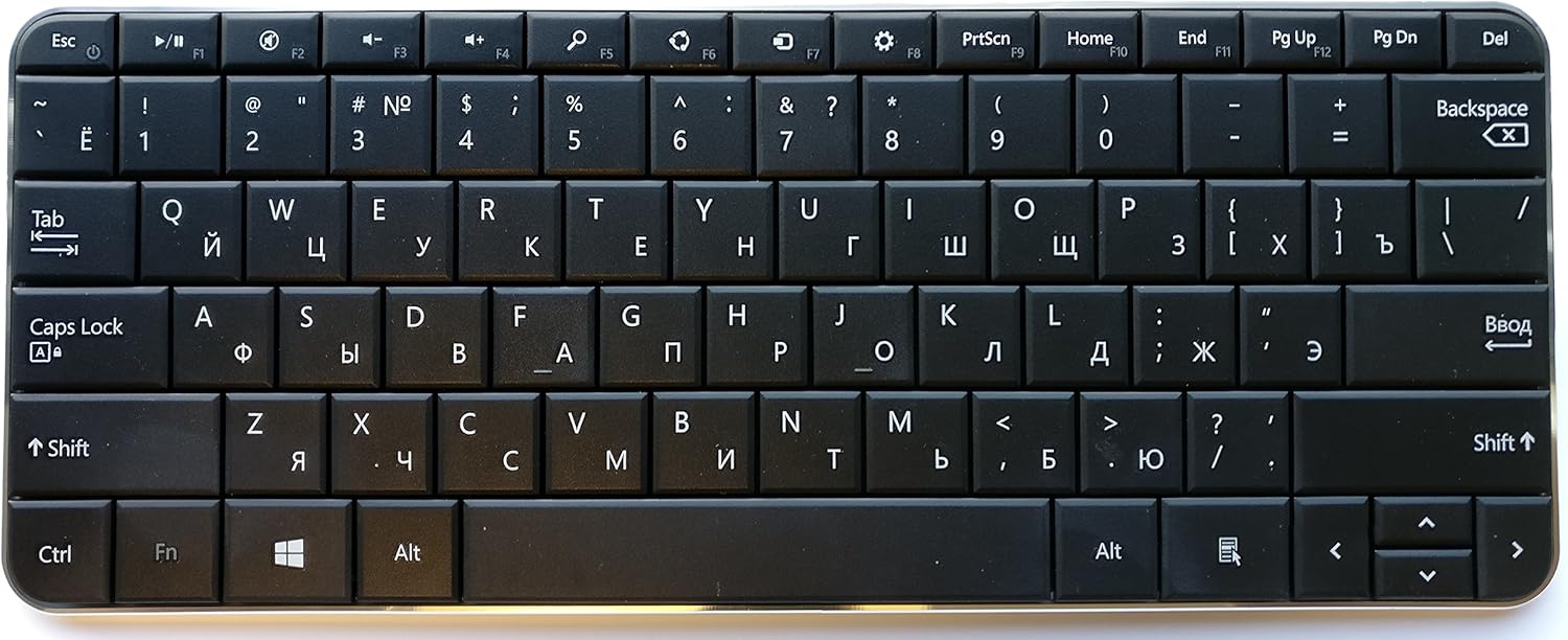 Microsoft Russian QWERTY Wedge Mobile Bluetooth Keyboard U6R00017