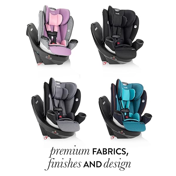 EVENFLO REVOLVE360 EXTEND CONVERTIBLE CAR SEAT WITH 360 DEGREE ROTATION, EXTENDED REAR-FACING, FORWARD-FACING, BOOSTER MODE, AND SECURE LATCH INSTALL, AINSLEY