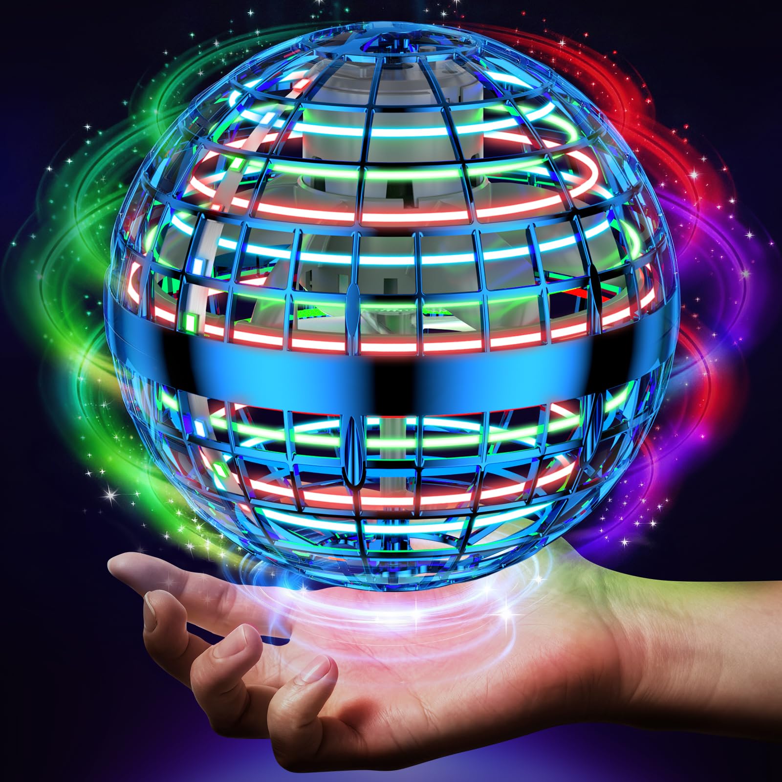 Photo 1 of Uladis 2025 AI Flying Orb Ball Toys, Cosmic Globe Boomerang Hover Ball, Hand Drone Orbit, Galactic Fidget Spinning, Birthday Cool Stuff for 6 7 8 9 10+ Year Old Boys Girls Teens Outdoor