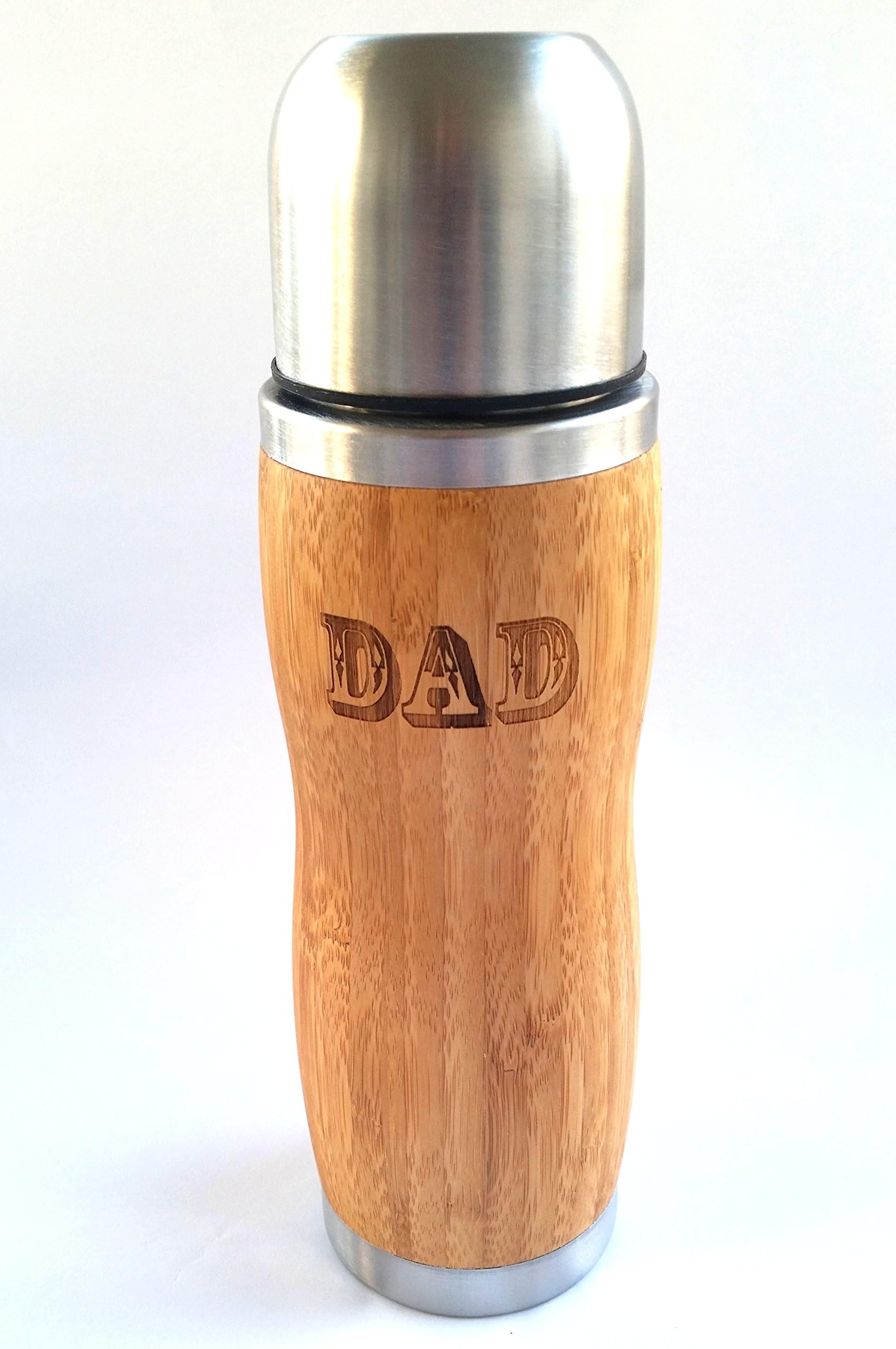 Bamboo Coffee Thermos For Dad. Fathers Day Gift, Birthday Gift For Dad. Durable, Coffee Thermos Keeps Coffee Warm All Day. Perfect Gift For Dad's Birthday. (12 oz - Circus)