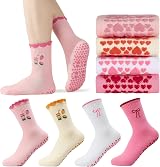 Zuimei 4 Pairs Pilates Yoga Grip Socks Women Non Slip Cotton Grippy Sock view 8