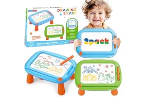 AuroTops 2pcs Magnetic Drawing Board Toddlers Toys, Magnetic Doodle Board Early Educational Learning Toy, Writing Painting Magnet Doodle Pad Toys for 3 4 5 Years Old Kids Boys Girls Birthday Gift