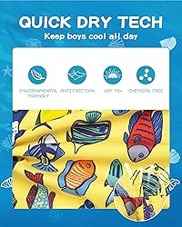 SURF CUZ Boys Swim Trunks Toddler Swim Shorts UPF
