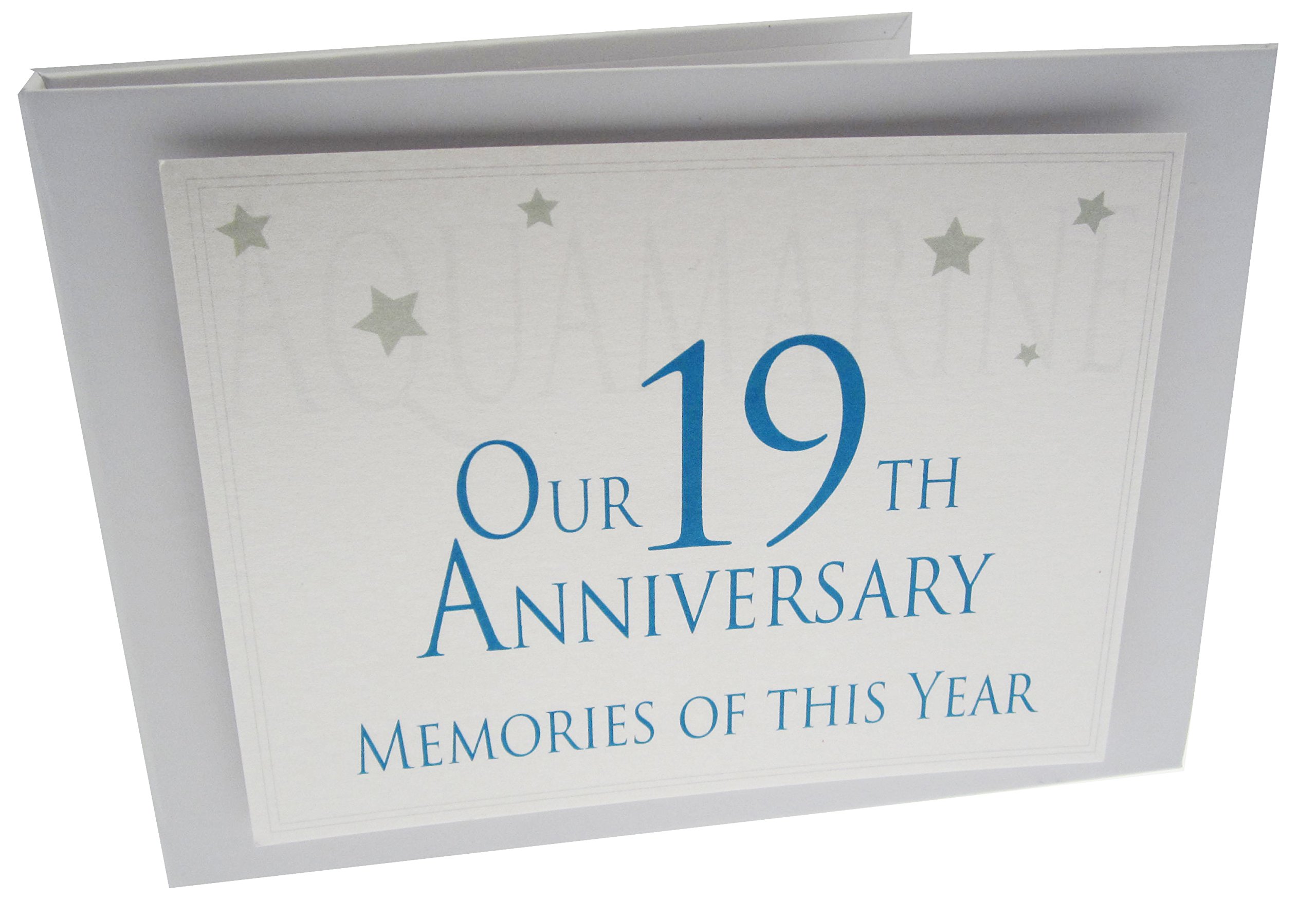 white cotton cards Range, Aquamarine On Our 19th Anniversary Memories of This Year, Tiny Value Album, (Code TVAW19)