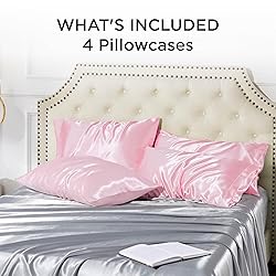 Bedsure Satin Pillowcase for Hair and Skin Queen