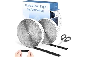Ceecysaa Rouleaux de ruban auto-agrippant double face robuste pour la maison, le bureau, l'école, la voiture et les loisirs c